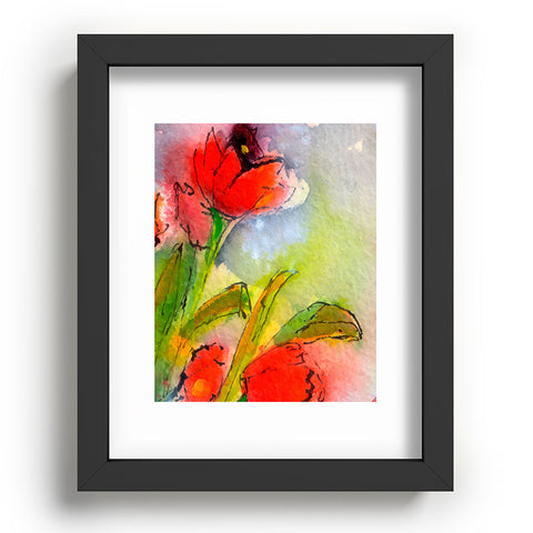 Ginette Fine Art Red Tulips 3 Recessed Framing Rectangle