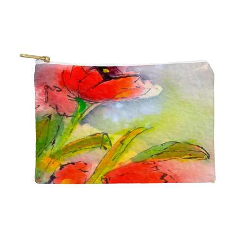 Ginette Fine Art Red Tulips 3 Pouch