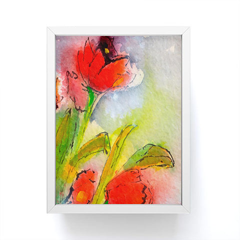 Ginette Fine Art Red Tulips 3 Framed Mini Art Print