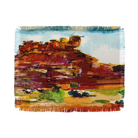 Ginette Fine Art Rock Formation Southwest Landscape 2 Throw Blanket
