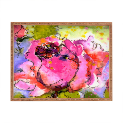 Ginette Fine Art Rose Bud Rectangular Tray