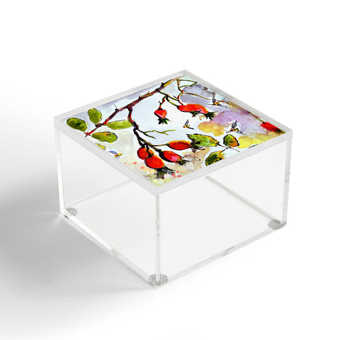 Ginette Fine Art Rose Hips and Bees Acrylic Box