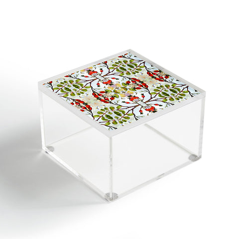 Ginette Fine Art Rose Hips and Bees Pattern Acrylic Box