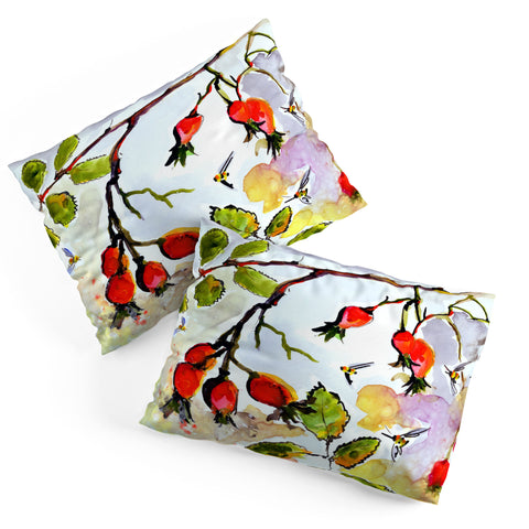 Ginette Fine Art Rose Hips and Bees Pillow Shams