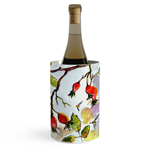 Ginette Fine Art Rose Hips and Bees Wine Chiller
