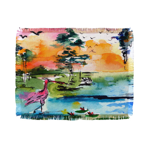 Ginette Fine Art Roseate Spoonbill Throw Blanket