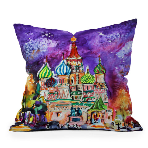 Ginette Fine Art Saint Basils Cathedral Russia Throw Pillow