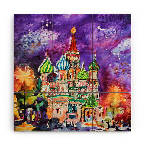 Ginette Fine Art Saint Basils Cathedral Russia Wood Wall Mural