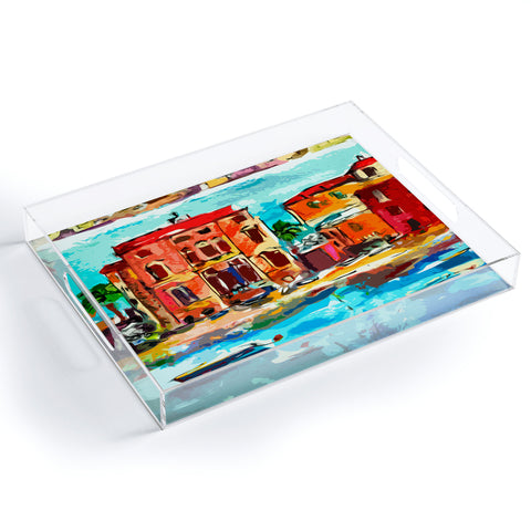 Ginette Fine Art Sestri Levante Italy Red House Acrylic Tray