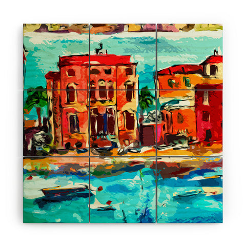Ginette Fine Art Sestri Levante Italy Red House Wood Wall Mural