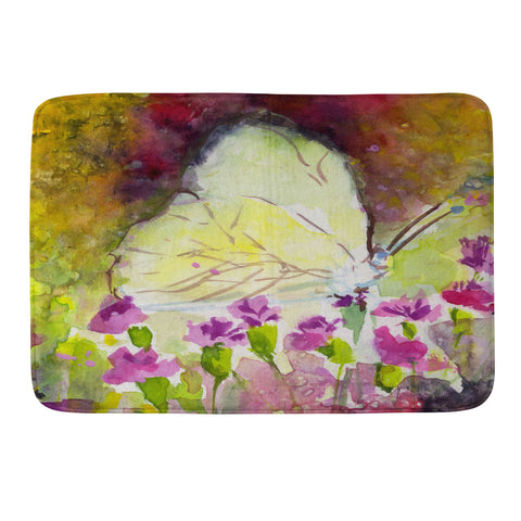 Ginette Fine Art Southern White Butterfly Memory Foam Bath Mat