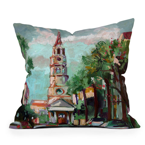 Ginette Fine Art St Phillips Church Charles Throw Pillow