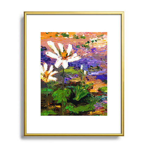 Ginette Fine Art Summer Lotus Garden Metal Framed Art Print