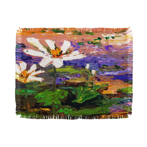 Ginette Fine Art Summer Lotus Garden Throw Blanket