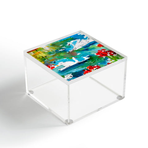Ginette Fine Art Summer Swans Acrylic Box