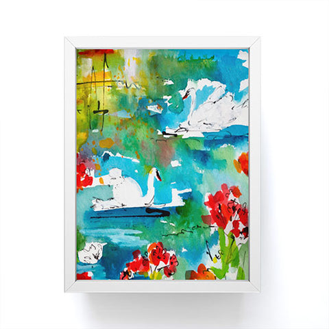 Ginette Fine Art Summer Swans Framed Mini Art Print