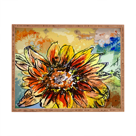 Ginette Fine Art Sunflower Moroccan Eyes Rectangular Tray