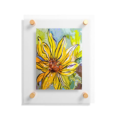Ginette Fine Art Sunflower Yellow Ribbon Floating Acrylic Print