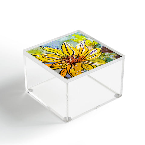 Ginette Fine Art Sunflower Yellow Ribbon Acrylic Box