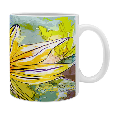 Ginette Fine Art Sunflower Yellow Ribbon Coffee Mug