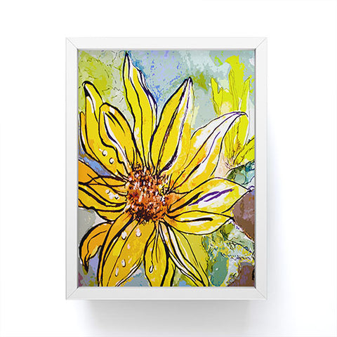 Ginette Fine Art Sunflower Yellow Ribbon Framed Mini Art Print