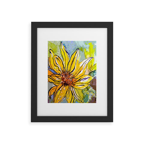 Ginette Fine Art Sunflower Yellow Ribbon Framed Art Print