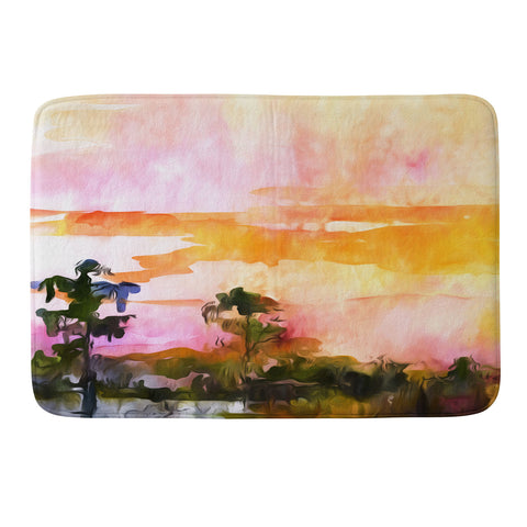 Ginette Fine Art Sunset In The Wetlands Memory Foam Bath Mat