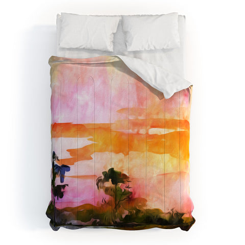 Ginette Fine Art Sunset In The Wetlands Comforter