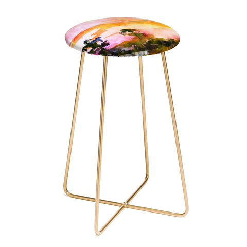 Ginette Fine Art Sunset In The Wetlands Counter Stool