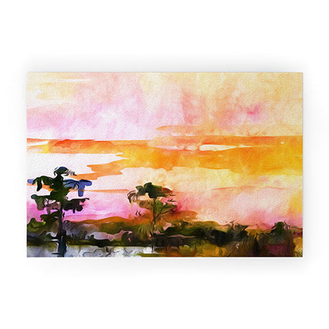Ginette Fine Art Sunset In The Wetlands Welcome Mat