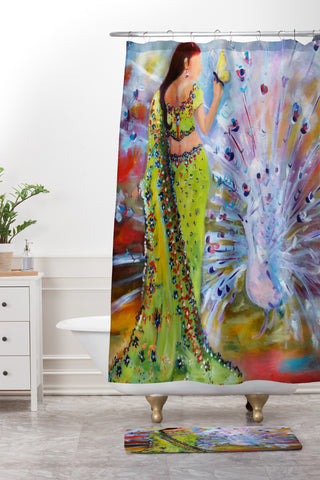 Ginette Fine Art Talking To The Animals Shower Curtain And Mat