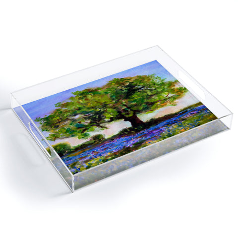 Ginette Fine Art Texas Hill Country Bluebonnets Acrylic Tray