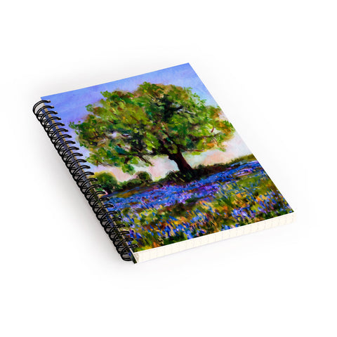 Ginette Fine Art Texas Hill Country Bluebonnets Spiral Notebook