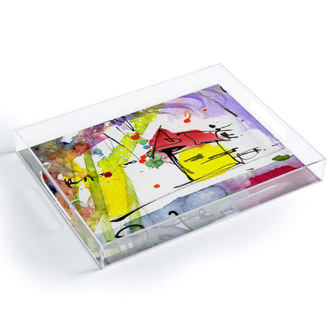 Ginette Fine Art The Little House Acrylic Tray