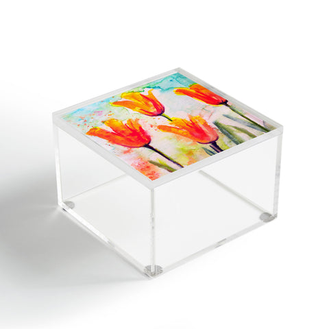 Ginette Fine Art Tulips Bells Of Spring Acrylic Box