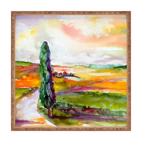 Ginette Fine Art Tuscan Morning Square Tray