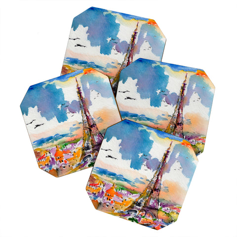 Ginette Fine Art Under Paris Skies Coaster Set