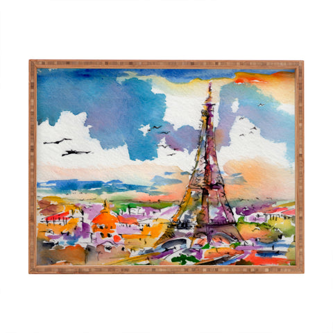 Ginette Fine Art Under Paris Skies Rectangular Tray