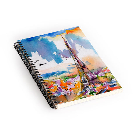 Ginette Fine Art Under Paris Skies Spiral Notebook