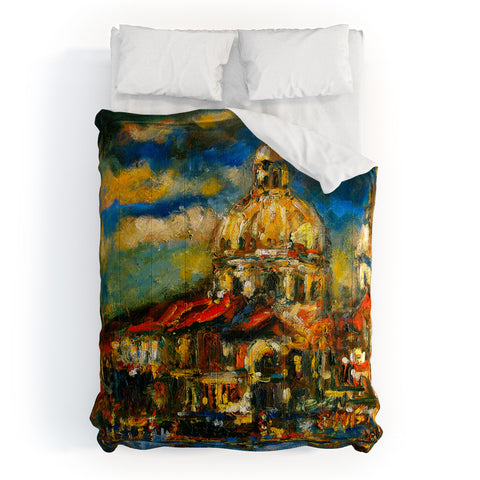 Ginette Fine Art Venice At Night Comforter