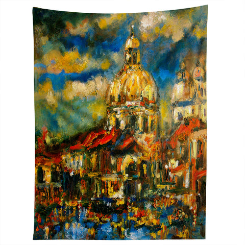 Ginette Fine Art Venice At Night Tapestry