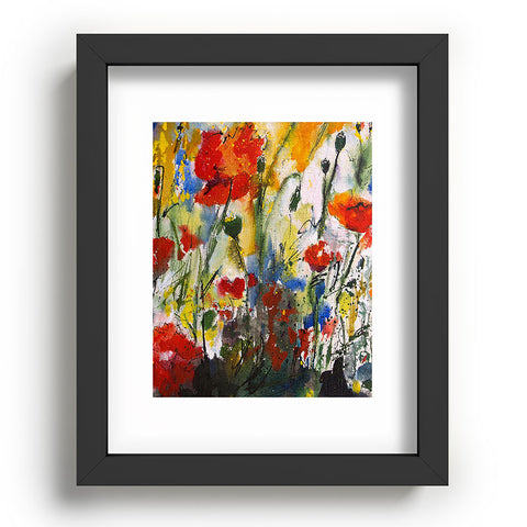 Ginette Fine Art Wildflowers Poppies 1 Recessed Framing Rectangle