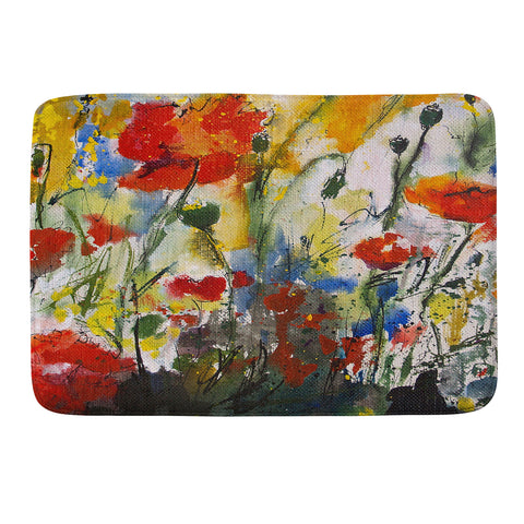 Ginette Fine Art Wildflowers Poppies 1 Memory Foam Bath Mat