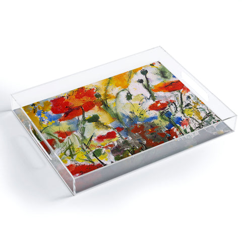 Ginette Fine Art Wildflowers Poppies 1 Acrylic Tray