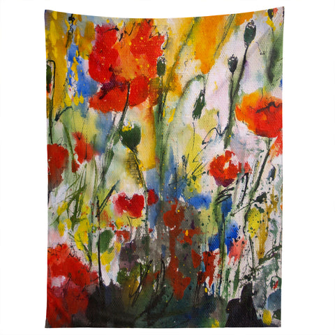 Ginette Fine Art Wildflowers Poppies 1 Tapestry