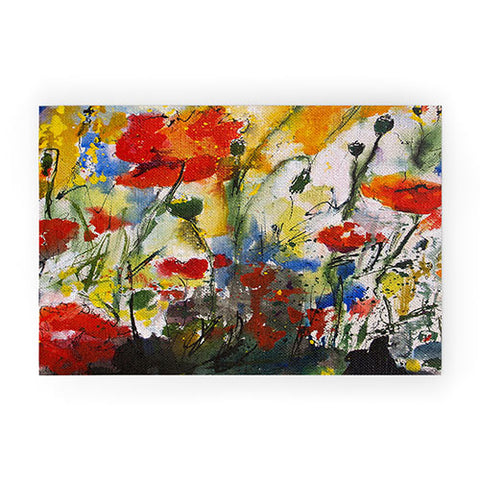 Ginette Fine Art Wildflowers Poppies 1 Welcome Mat