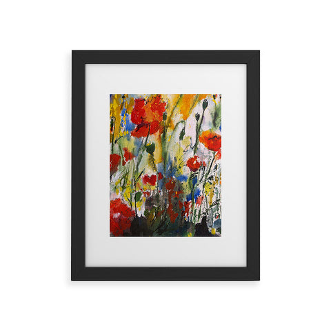 Ginette Fine Art Wildflowers Poppies 1 Framed Art Print