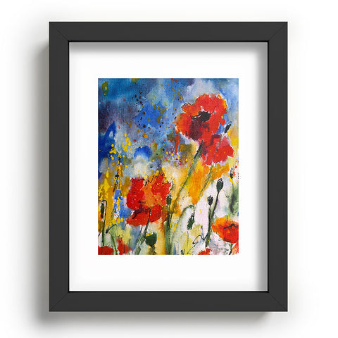 Ginette Fine Art Wildflowers Poppies 2 Recessed Framing Rectangle