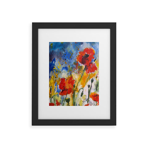 Ginette Fine Art Wildflowers Poppies 2 Framed Art Print