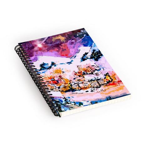 Ginette Fine Art Winter Star Spiral Notebook